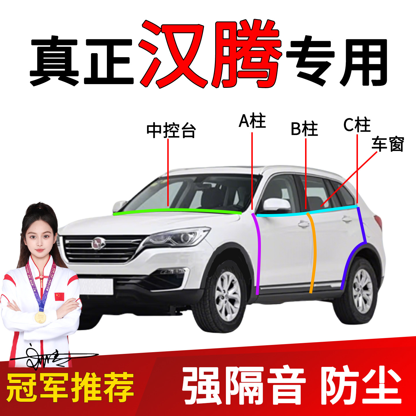 汉腾车门A/B柱隔音密封条