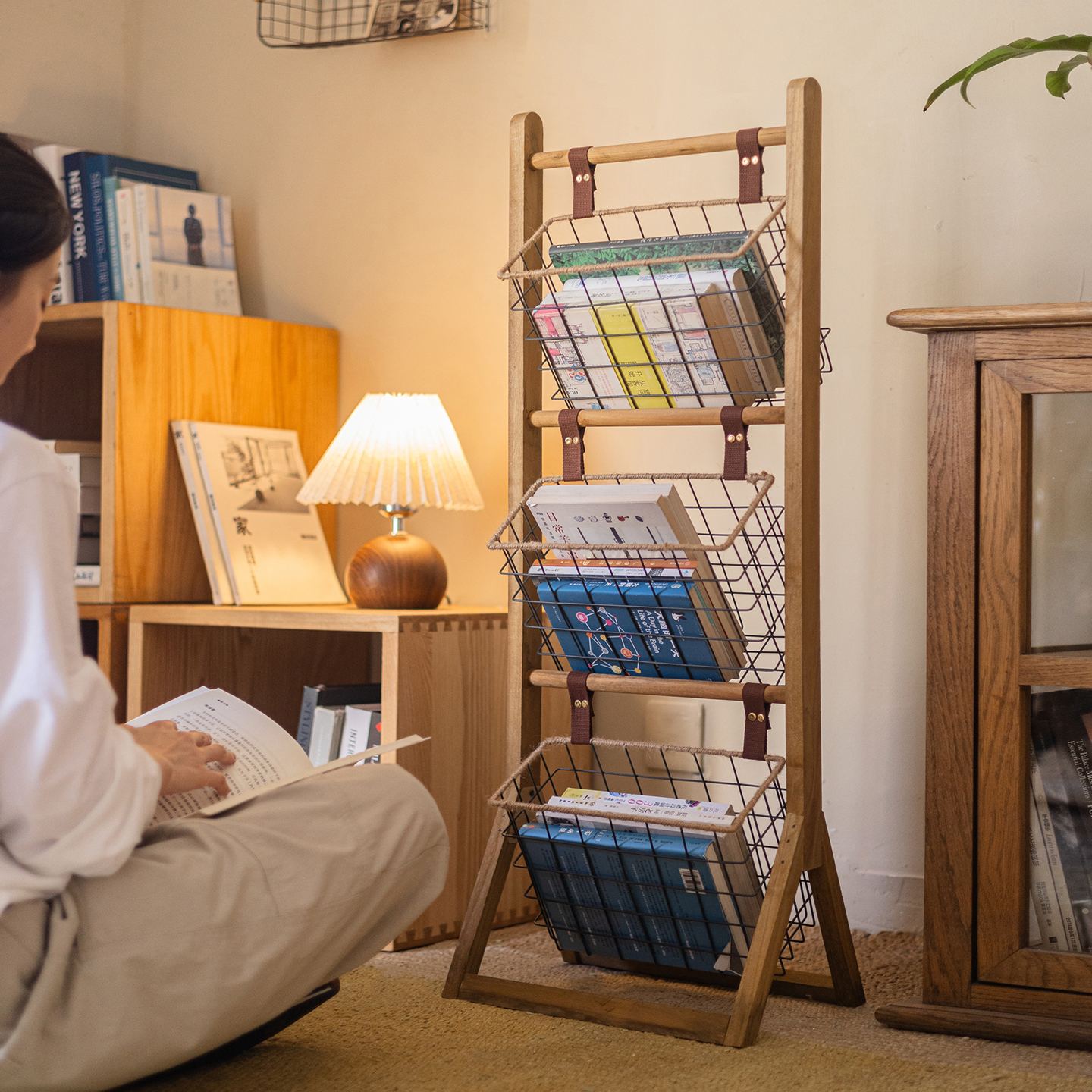 书架落地置物架简易儿童绘本架