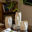 轻奢高级感白色陶瓷花瓶摆件客厅插花奶油风艺术设计感小众装 饰品