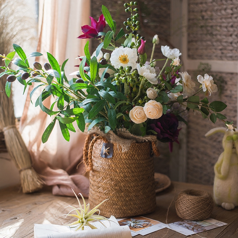 艾汀设计师仿真套装高档塑料花束