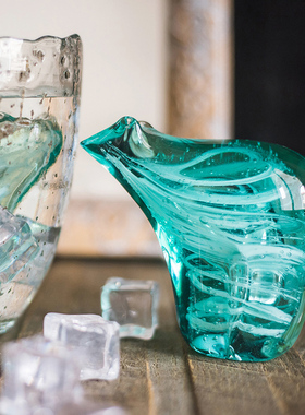 掬涵玻璃北极熊手工艺术品摆件桌面镇纸寓意礼物纯净水晶质感