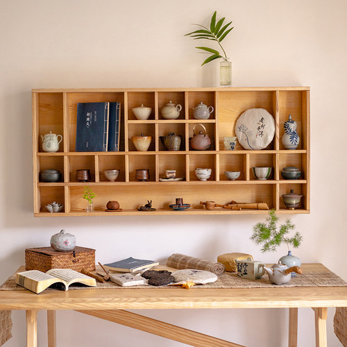 实木博古架墙上多宝阁墙面置物架