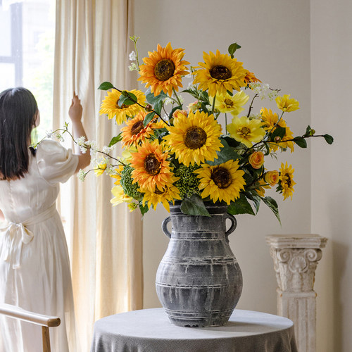 掬涵向日葵仿真花太阳花客厅花束