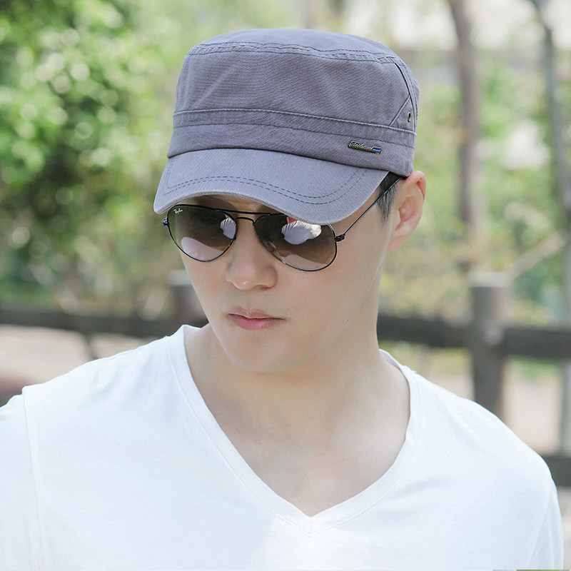 帽子男夏天户外平顶帽休闲防晒帽春秋韩版潮牛仔鸭舌帽遮阳太阳帽
