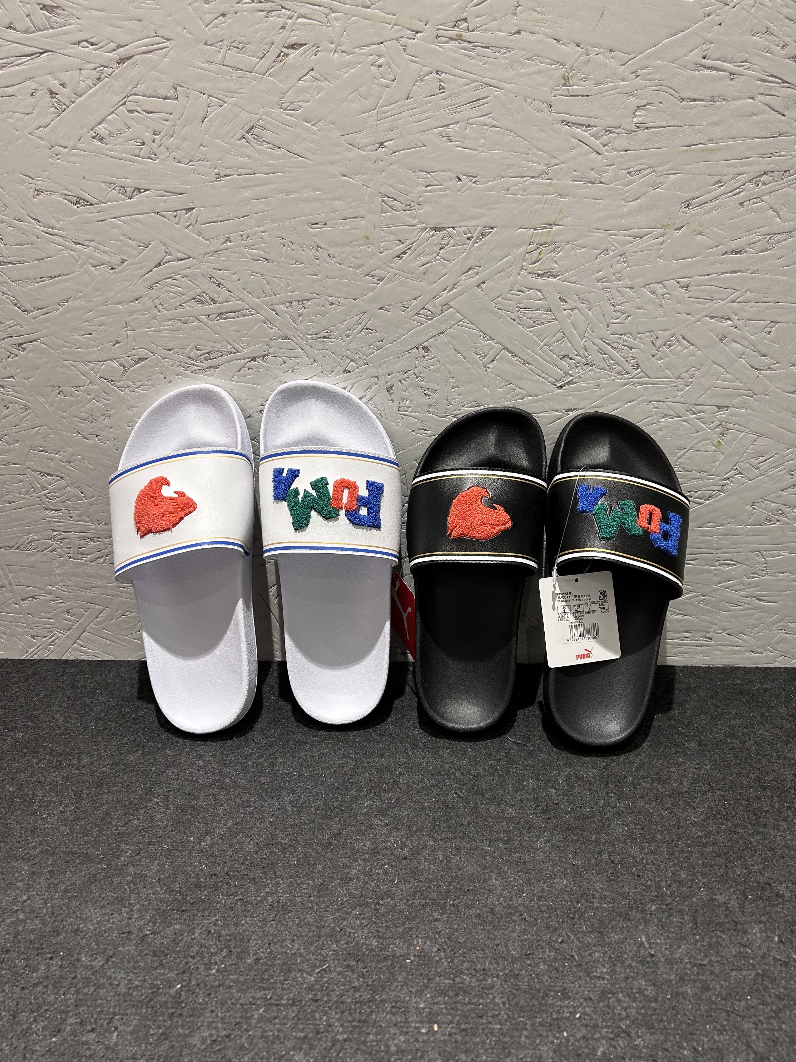 puma彪马正品男女同款鸳鸯图案运动休闲轻便舒适一字拖凉拖372622