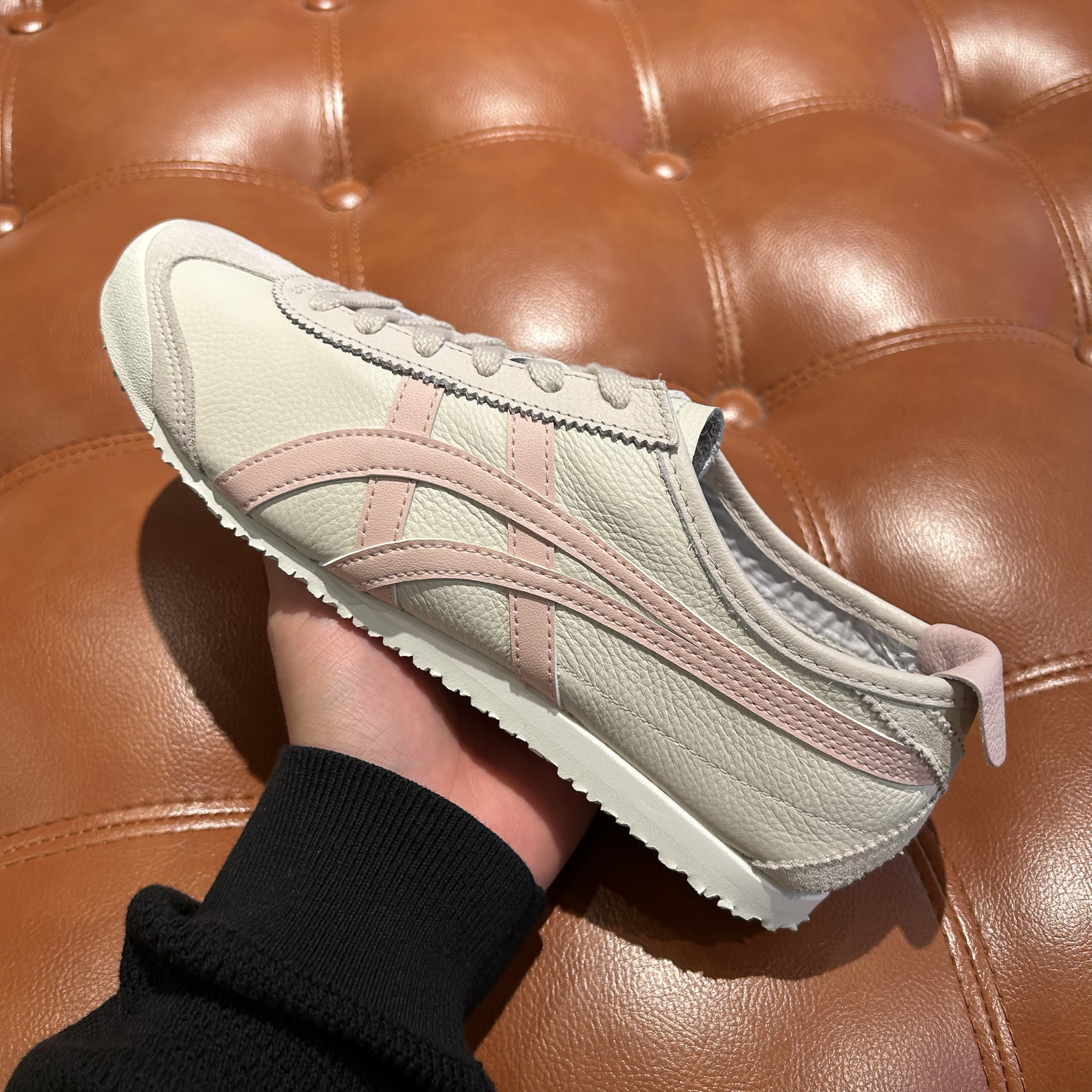 Onitsuka Tiger鬼塚虎MEXICO 66女藕粉色运动休闲鞋1183A201-254
