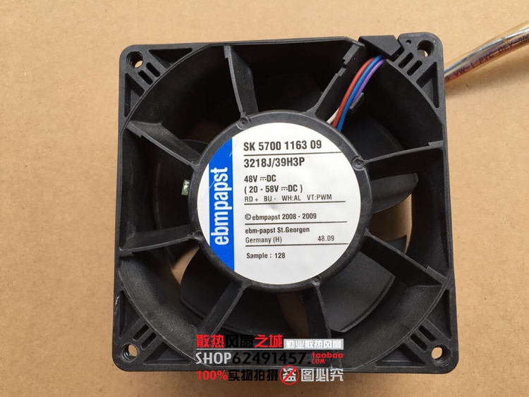 德国EBMPAPST 3218J/39H3P 48V 9CM/9厘米 9038 大风量风扇