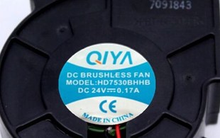 QIYA 正品 HD7530BHHB 24V 原装 7CM 7530 0.17A 涡轮风机