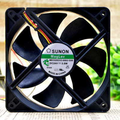 MEC0252V2-000U-G99 DC24V 3.5W三线 原装正品SUNON 12CM轴流风扇