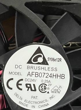 全新台达AFB0724HHB 7015 24V 0.25A 变频器滚珠散热风扇