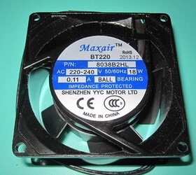 Maxair/BT轴流风机BT220 8038B2HT 8038B2HL 8038B2H (220V)