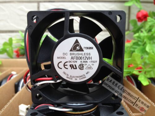 全新 Delta/台达 6CM6厘米风扇 6025 12V 0.30A AFB0612VH 双滚珠