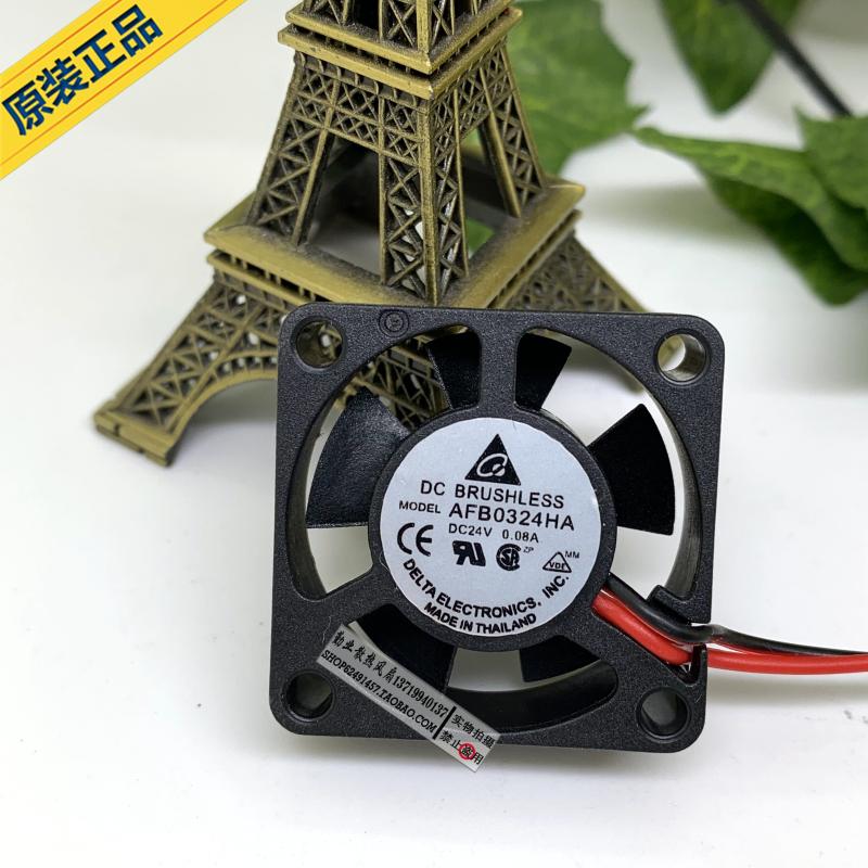 全新台达 AFB0324HA 微型 3CM 3010 24V 0.08A 2线变频器散热风扇