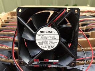 B60 8025 8CM NMB 0.34A 04W 12V 滚珠散热风扇 3110KL