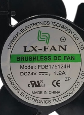 FDB175124H 全新原装LX-FAN 17CM DC24V 1.0A/1.2A变频器散热风扇