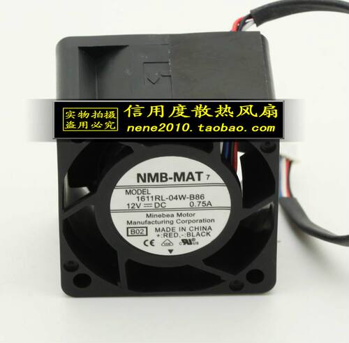 日本 NMB 1611RL-04W-B86 4028 4CM 12V 0.75A高转速暴力风扇