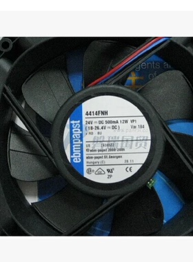 德国papst 24VDC 12.0W 5400RPM 管轴式 风扇 4414FNH 风扇