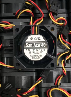 三洋SANYO 109P0412H648 4020 12V 0.11A San Ace 40散热风扇