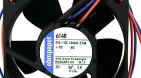 TYP 614R 24V 104mA 2.5W 60*60*25MM 德国原装PAPST轴流散热风扇