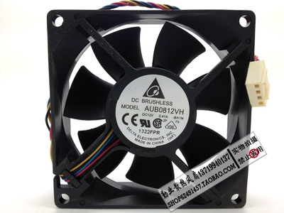 台湾 台达 AUB0812VH 8025 12V 0.41A 4线调速 机箱 散热风扇8cm