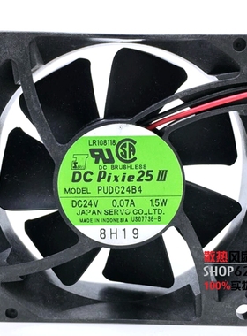 日本伺服SERVO 变频器散热风扇 8025 24V 0.07A 1.5W PUDC24B4