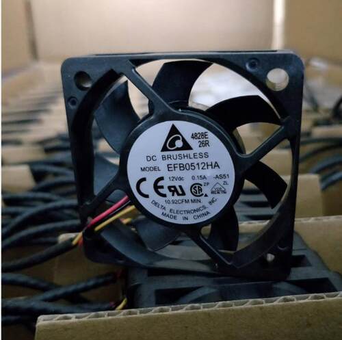 全新原装Delta台达 5010 5CM风扇3线超薄 EFB0512HA 12V 0.15A