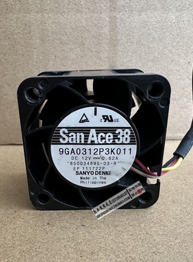 三洋SANYO 3628 3.6CM 12V 0.62A 9GA0312P3K011 暴力散热风扇