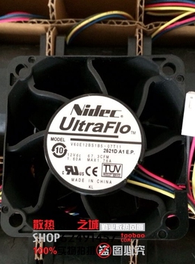 全新 日本NIDEC 6038 12V 1.60A 大风量风扇 V60E12BS1B5-07T11