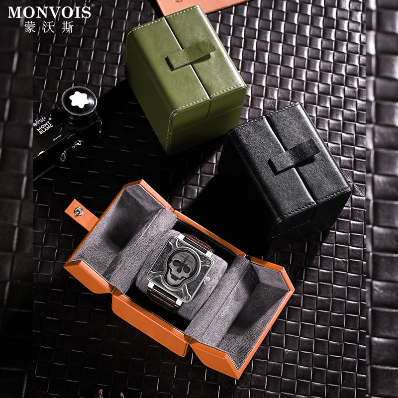 便携手表收纳盒真皮单个旅行腕表盒笔袋首饰钥匙收纳颜值爆炸