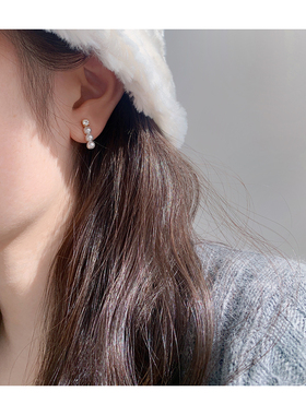 【W Dear】原创法式小珍珠耳夹无耳洞女蚊香盘气质简约小巧耳环