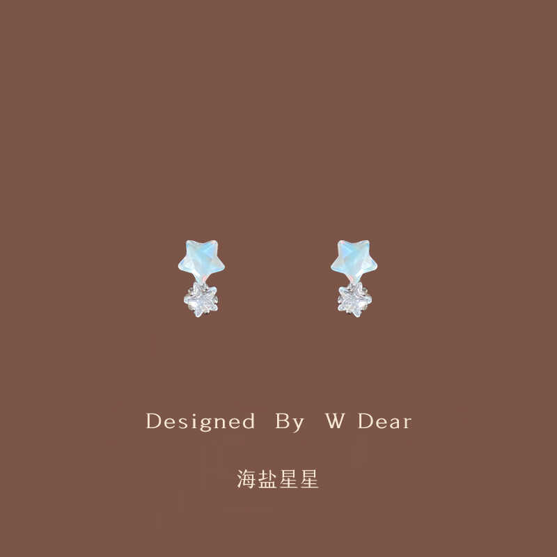 「海盐星星」锆石耳夹女无耳洞