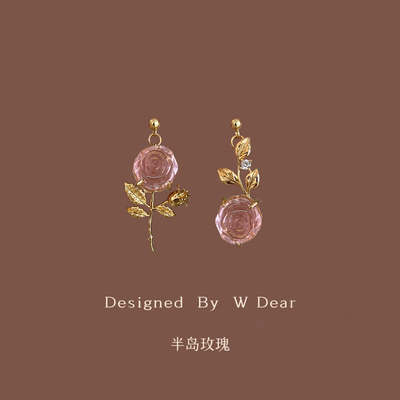 玫瑰花耳环女无耳洞蚊香盘耳夹