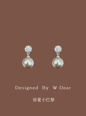 「弥夏小巴黎」施家珍珠蚊香盘耳夹女无耳洞耳环复古高级感耳饰新