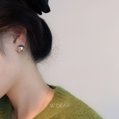 银色圆球耳夹女蚊香盘无耳洞