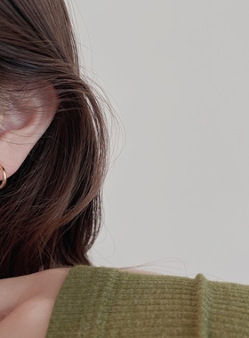 「小C调」基础百搭圆圈硅胶耳夹女无耳洞耳骨夹简约小巧个性耳环