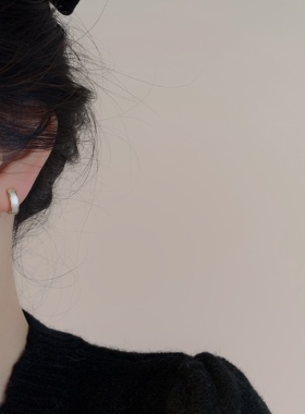 「月辉」小众贝母耳圈蚊香盘耳夹无耳洞女高级感大气精致小巧耳环