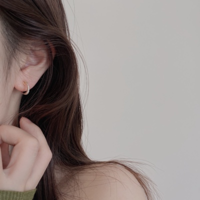 锆石耳圈硅胶耳夹无耳洞女