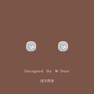 「洛尔西亚」千金感方糖耳钉女无耳洞蚊香盘耳夹超闪轻奢气质耳饰