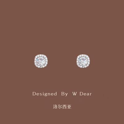 「洛尔西亚」千金感方糖耳钉耳夹