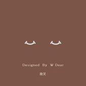 「微笑」满钻弧形耳钉女无耳洞硅胶耳夹简约通勤小众设计感耳饰新