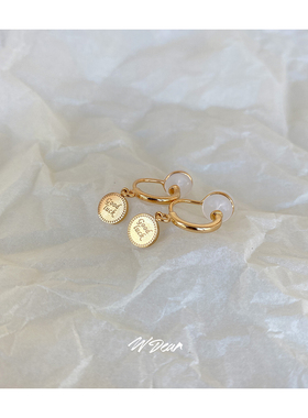 Lucky小金币无痛硅胶耳夹女无耳洞简约高级感复古ins蚊香盘耳饰