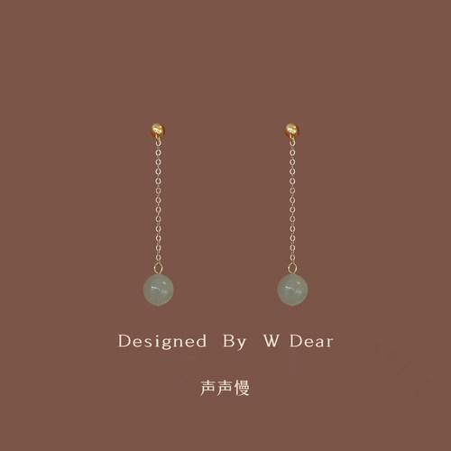 温润和田玉耳夹女无耳洞