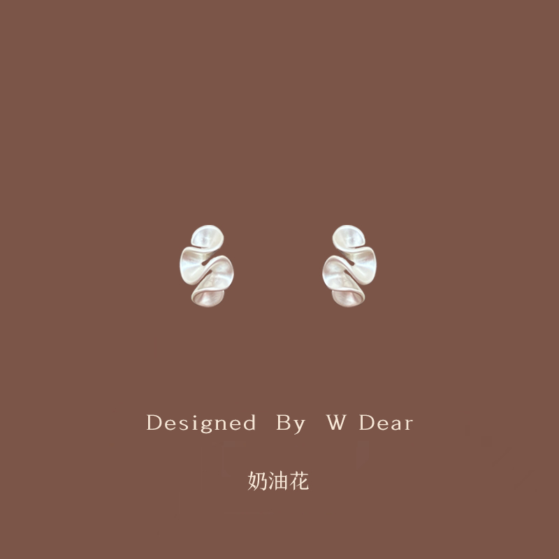 「奶油花」硅胶耳夹女无耳洞