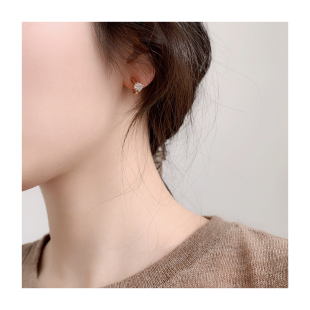 锆石小耳夹耳扣无耳洞女日韩小巧百搭蚊香盘耳圈 Dear一颗闪钻