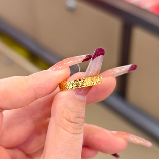 铜合金戒指 碎碎冰精致爆闪满天星戒指女均码轻奢百搭指环手饰品