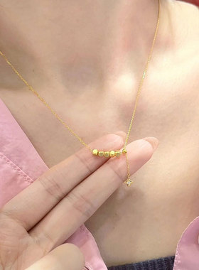 钛钢 小方糖项链女简约时尚小方块锁骨链轻奢小众不掉色饰品