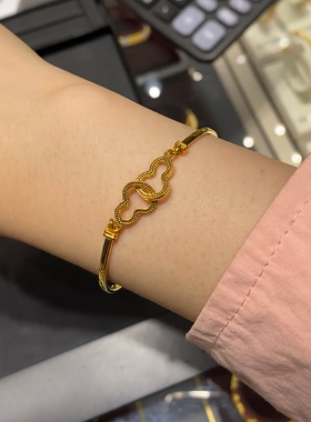 钛钢手链 福禄双收手链女时尚环扣葫芦手镯百搭半镯不褪色手饰