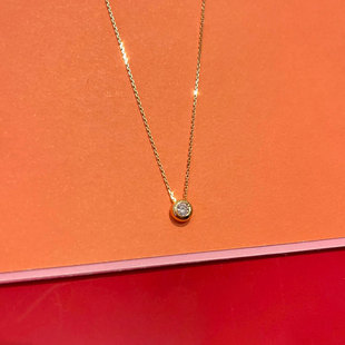 钛钢 小气泡超闪精致项链女轻奢气质简约百搭锁骨链配饰