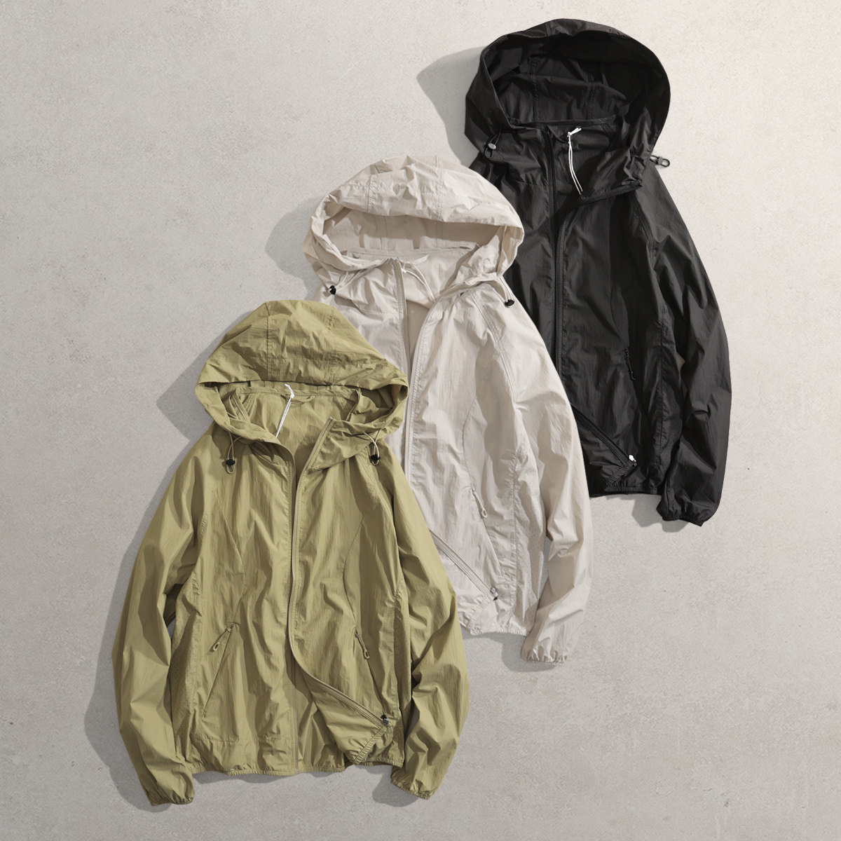 2026夏季新款户外休闲风连帽防晒服MR男装超薄款多色拉链外套