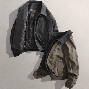 25冬新男装保暖日系90绒袄子MR翻领假两件外套9988雅痞休闲羽绒服